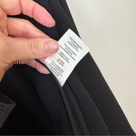 Aritzia Wilfred Chevalier Black Crepe open Front Blazer 4 - Picture 11 of 11